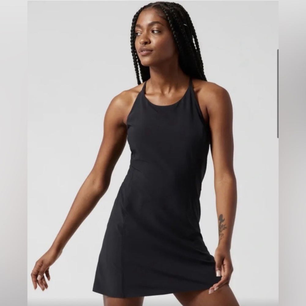 Athleta black infinity dress, size small